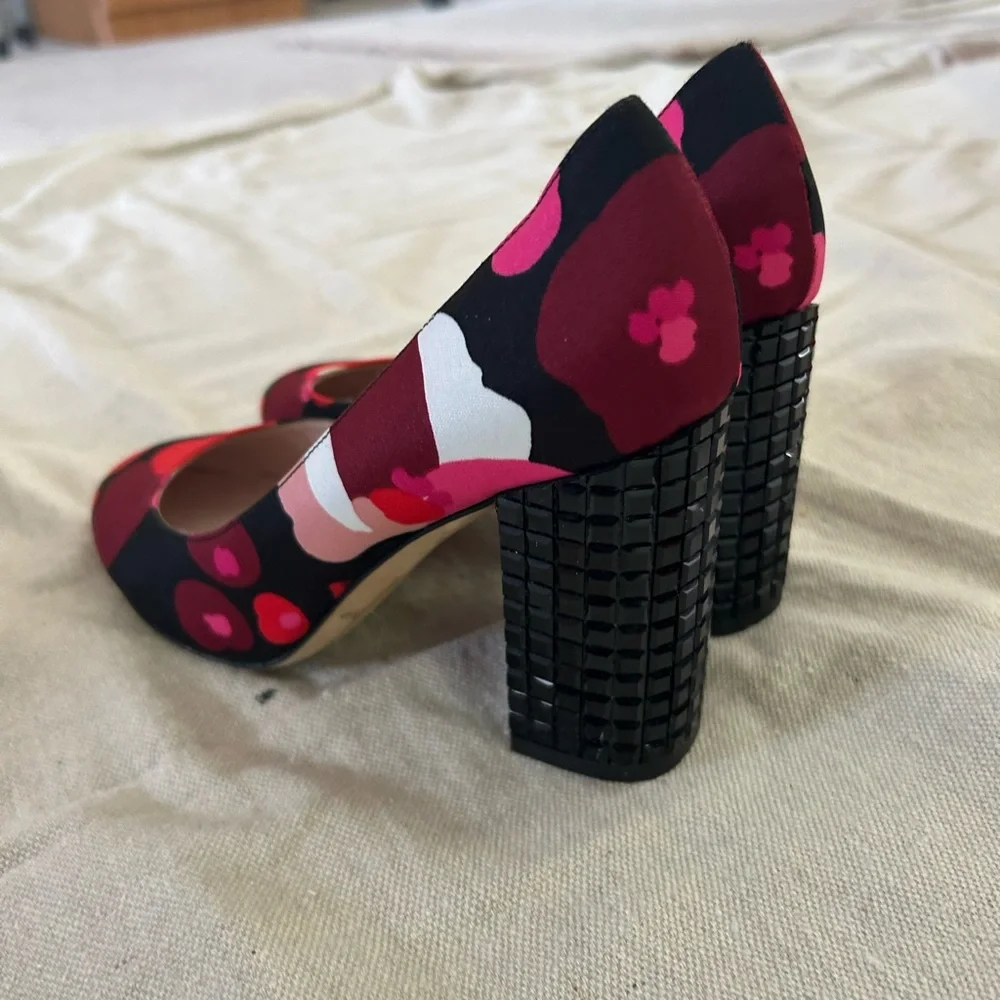 kate spade Red and Pink Floral Print Pumps